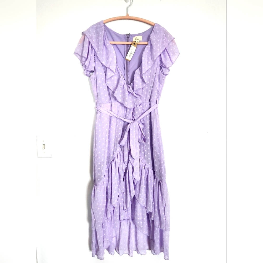 NWT Elegant Lena Purple Ruffle Dress ♡Size M♡